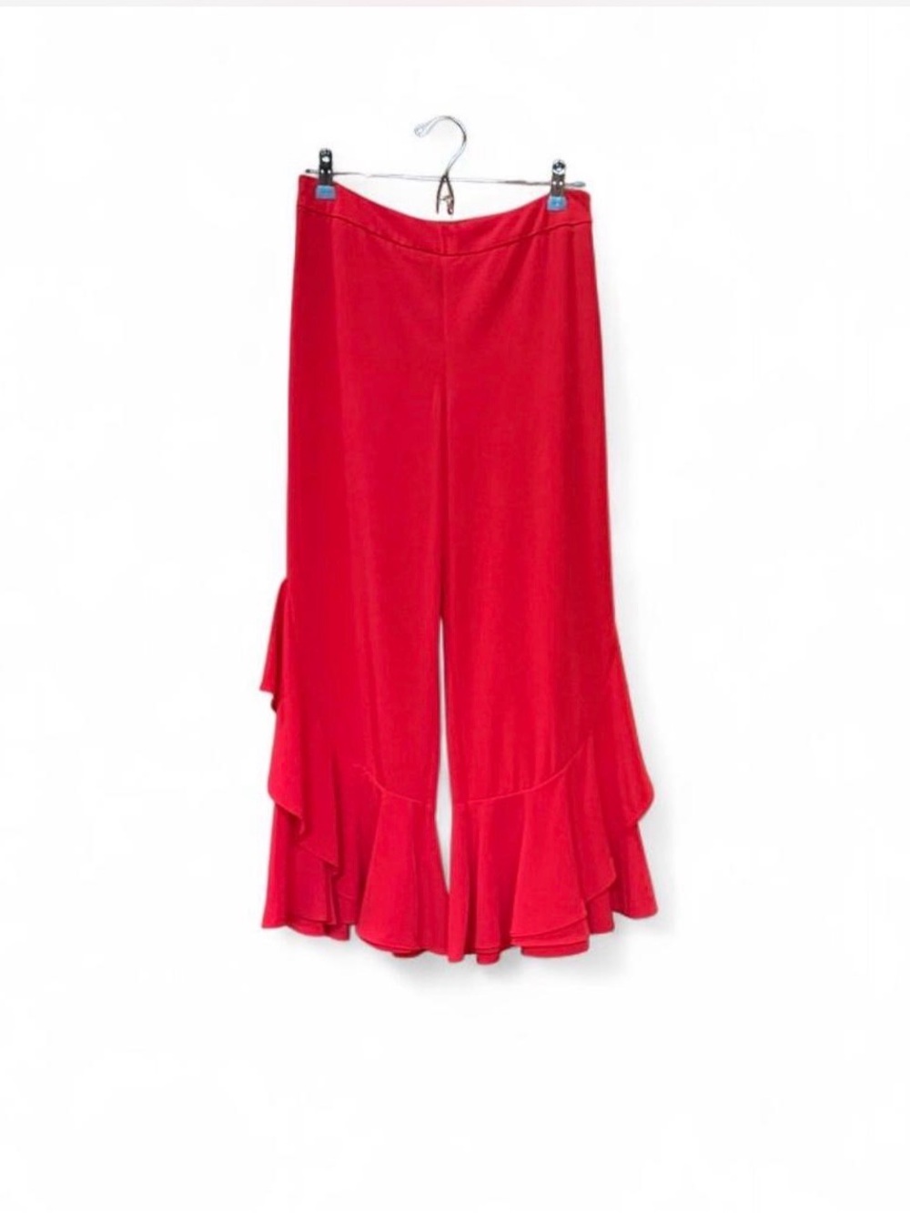 Belle Vere Red Ruffle Hem Pants in a US 2 NWOT #Redhot #Ruffle #Salsa